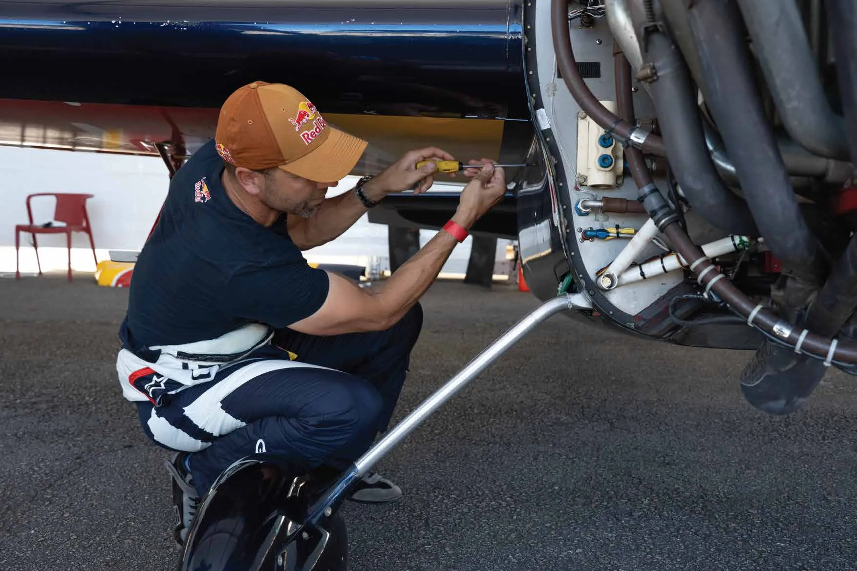 ARC technician preparing an aircraft